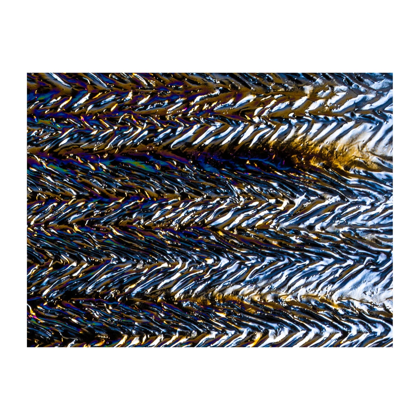 Bullseye COE90 Fusing Glass 000100 Black, Granite, Herringbone Ripple, Iridescent, Rainbow Full Sheet