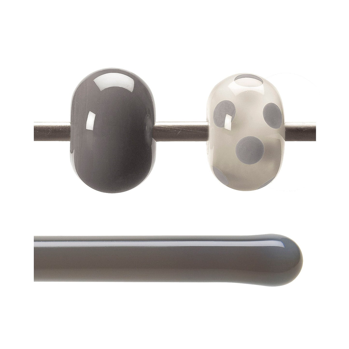 Bullseye COE90 Fusing Glass 000136 Deco Gray Rod