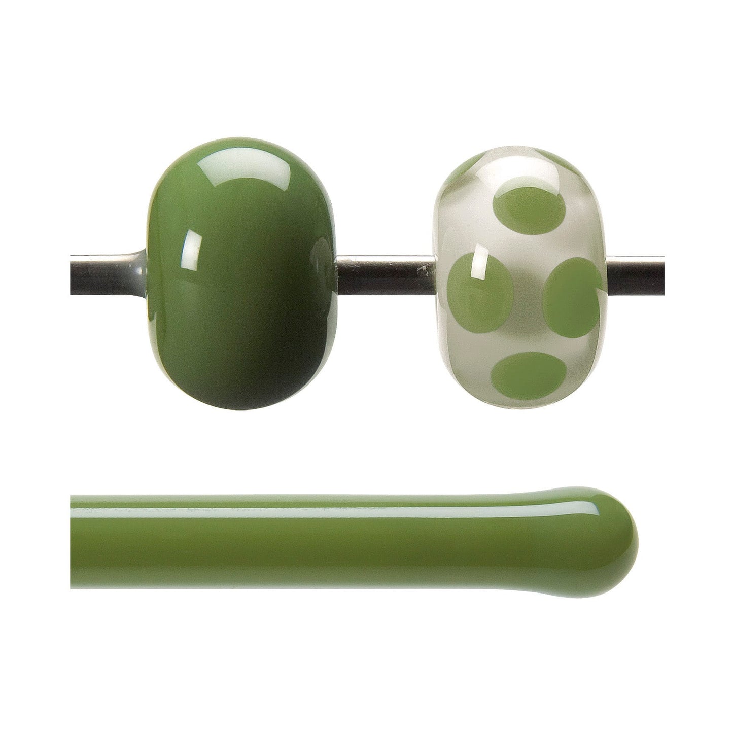 Bullseye COE90 Fusing Glass 000212 Olive Green Rod