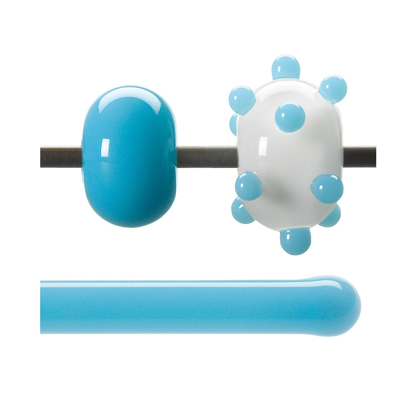 Bullseye COE90 Fusing Glass 000216 Light Cyan Rod
