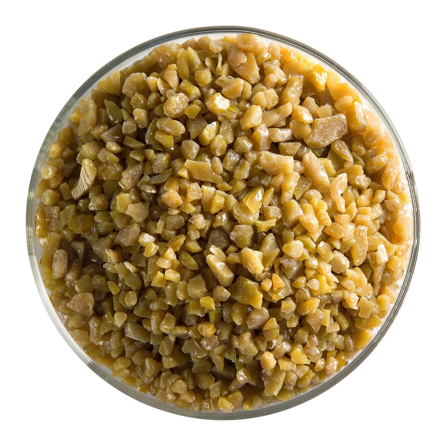 Bullseye COE90 Fusing Glass 000227 Golden Green Frit