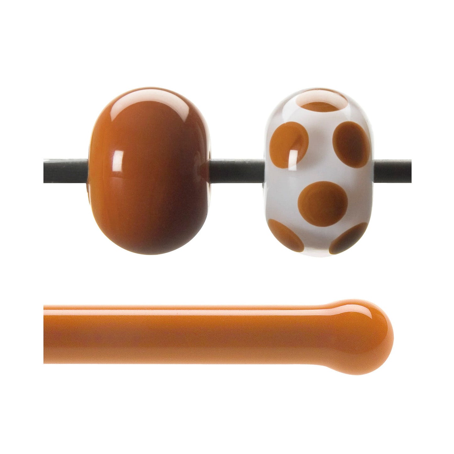 Bullseye COE90 Fusing Glass 000329 Burnt Orange Rod