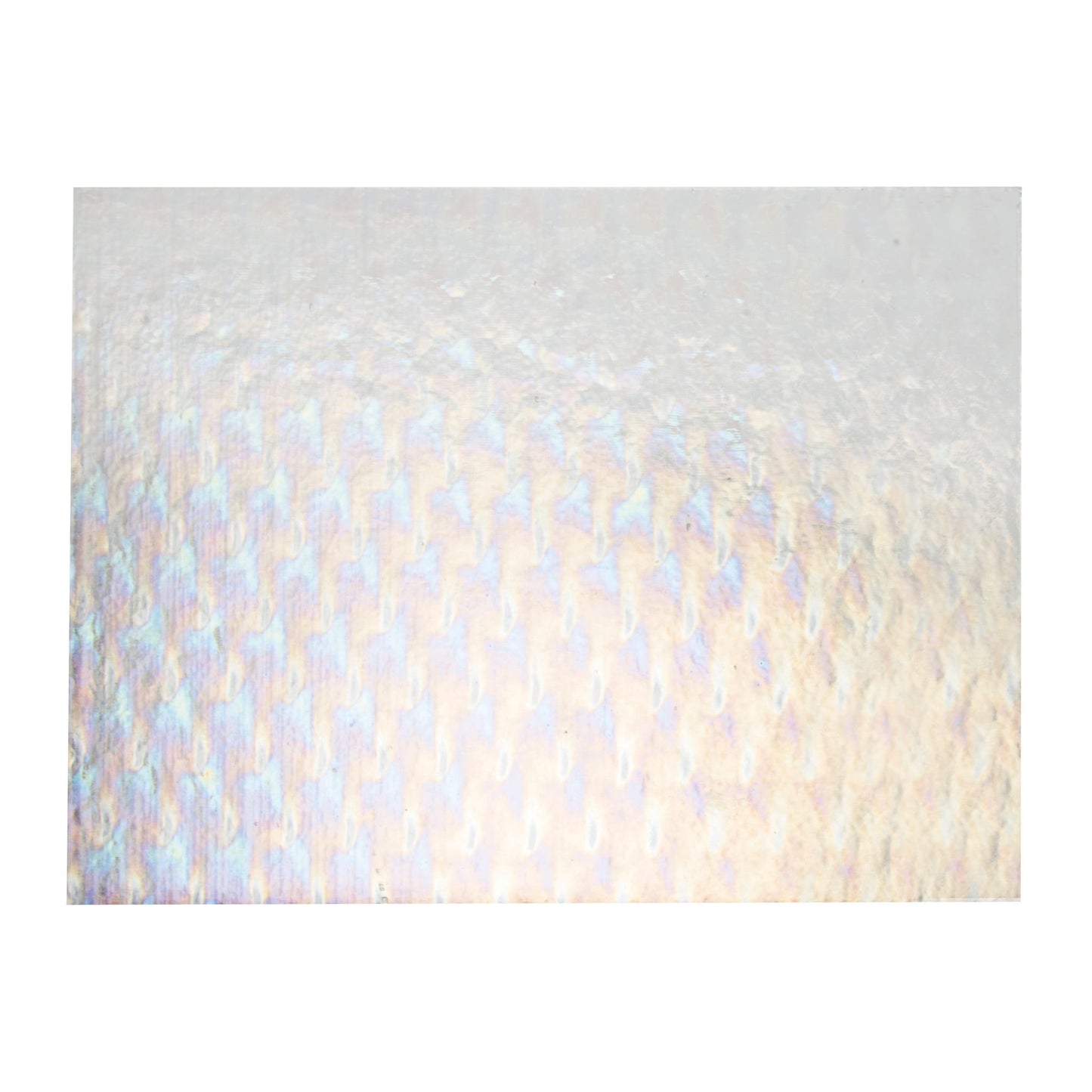 Bullseye COE90 Fusing Glass 001101 Clear, Patterned Iridescent Full Sheet