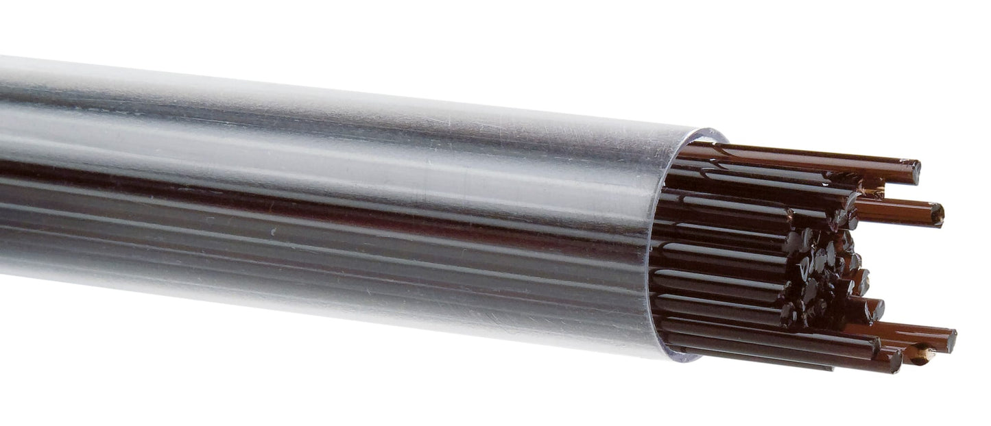 Bullseye COE90 Fusing Glass 001109 Dark Rose Brown Stringer