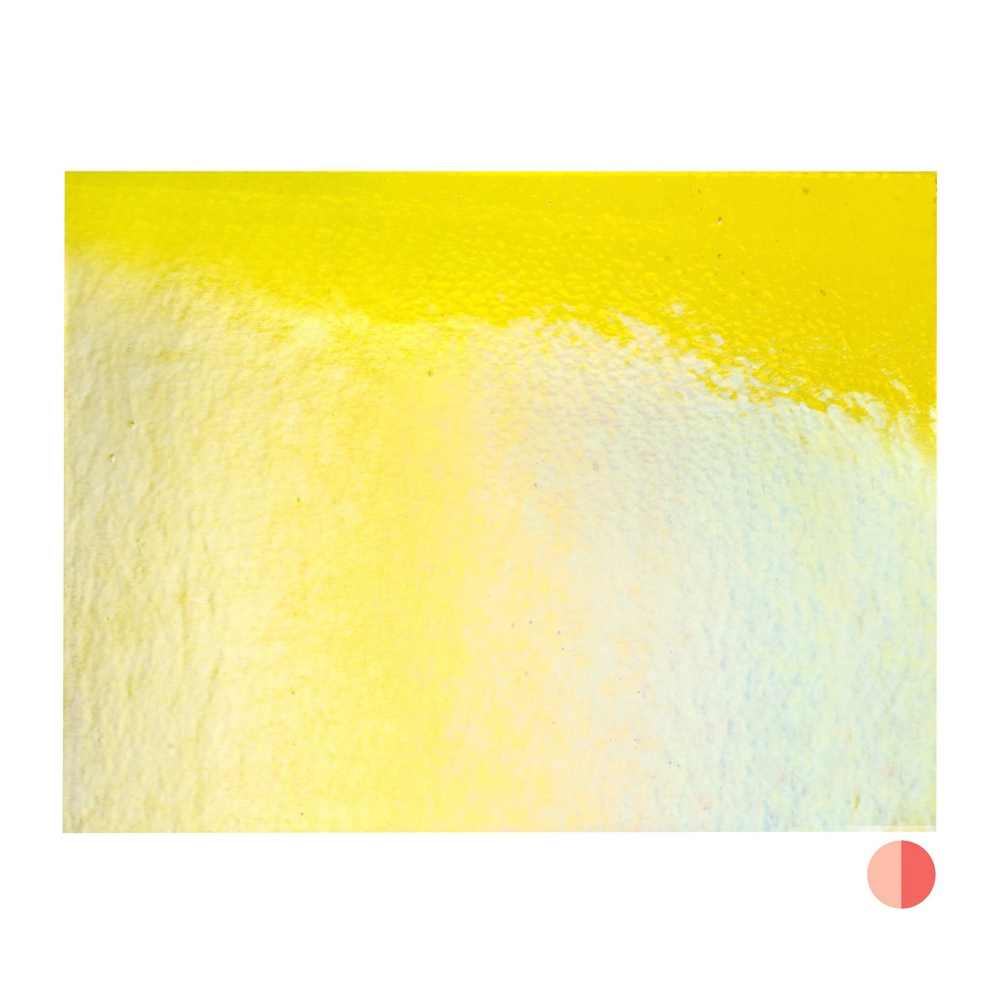 Bullseye COE90 Fusing Glass 001120 Yellow, Iridescent, Rainbow Handy Sheet