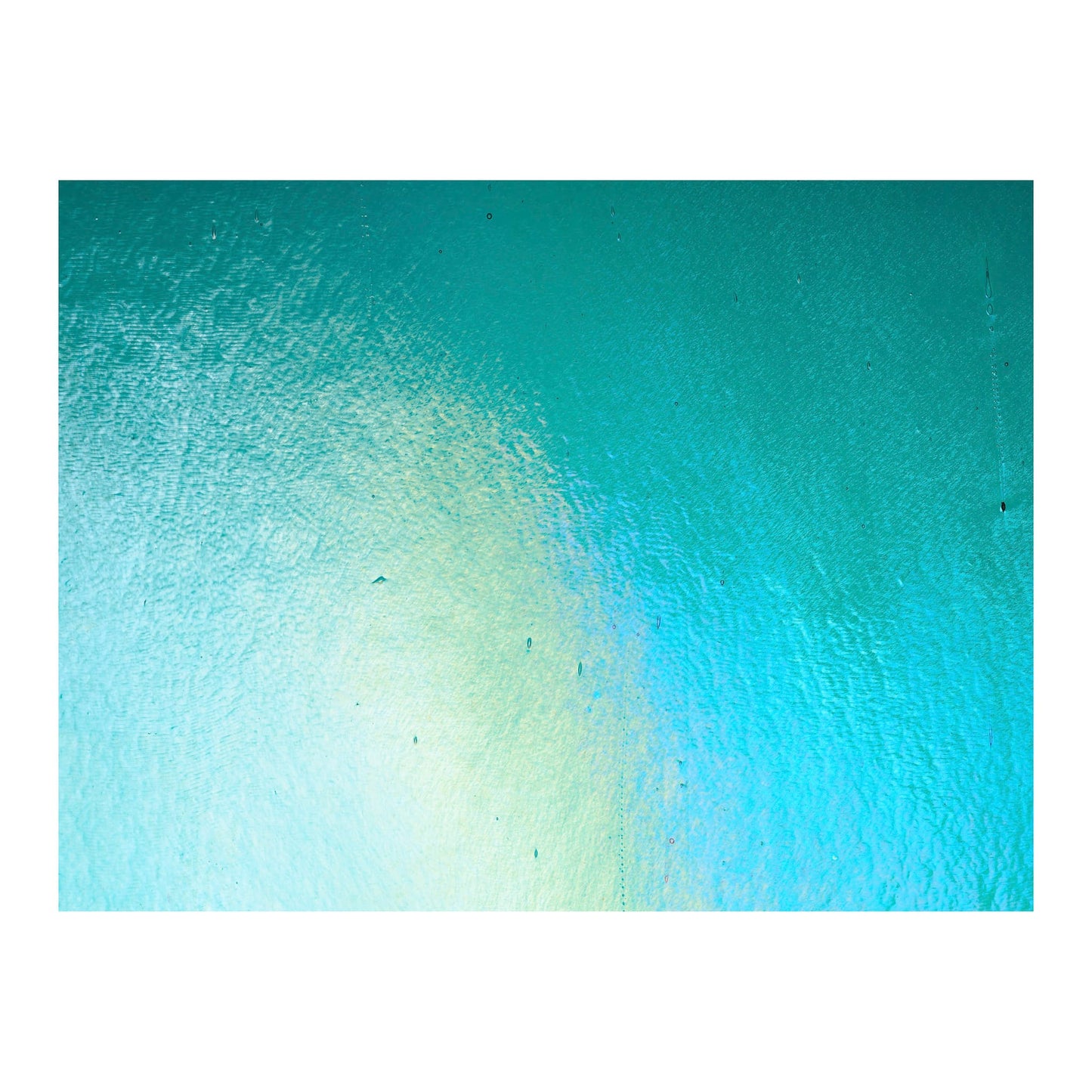 Bullseye COE90 Fusing Glass 001176 Peacock Blue, Iridescent, Rainbow Half Sheet