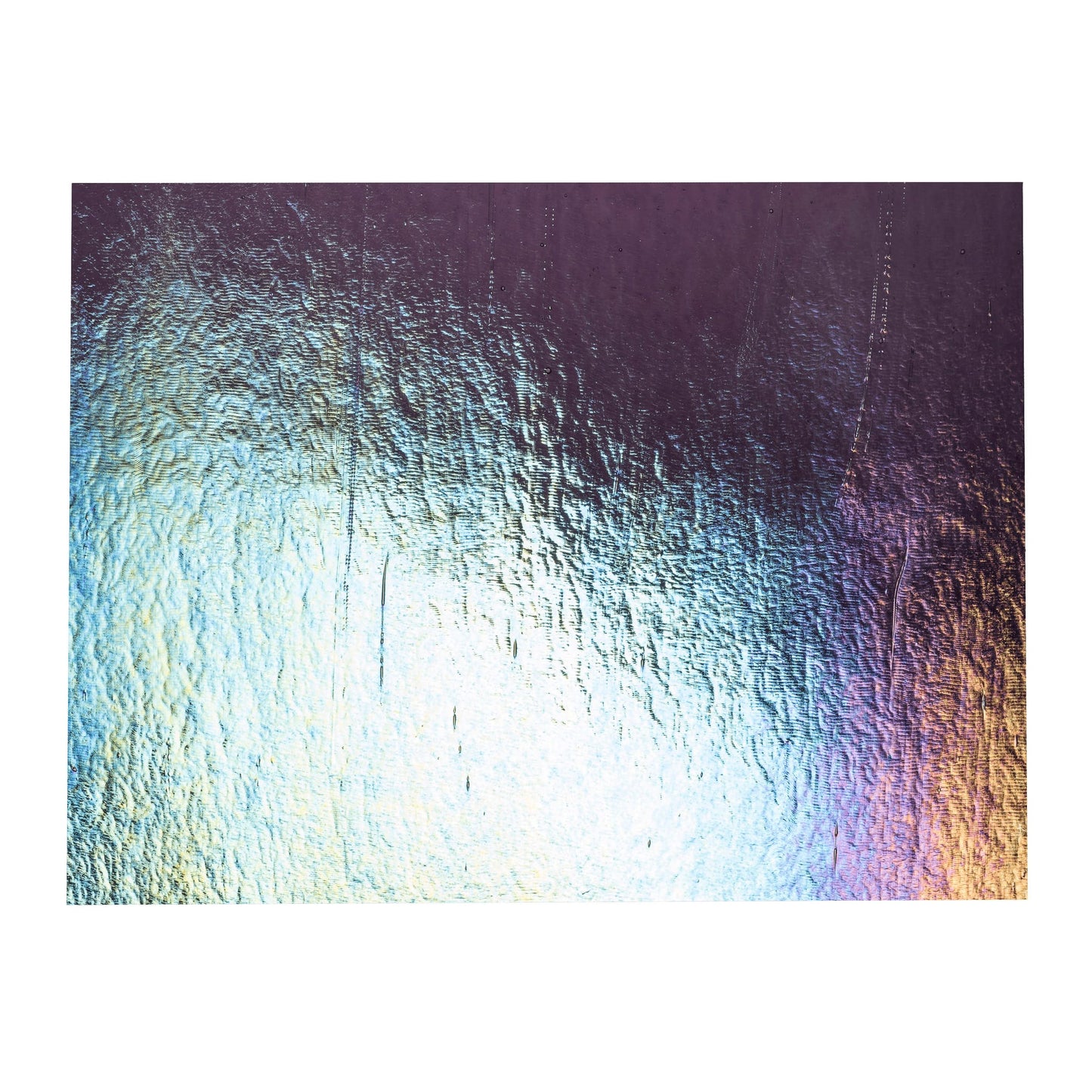 Bullseye COE90 Fusing Glass 001228 Amethyst, Iridescent, Rainbow Half Sheet