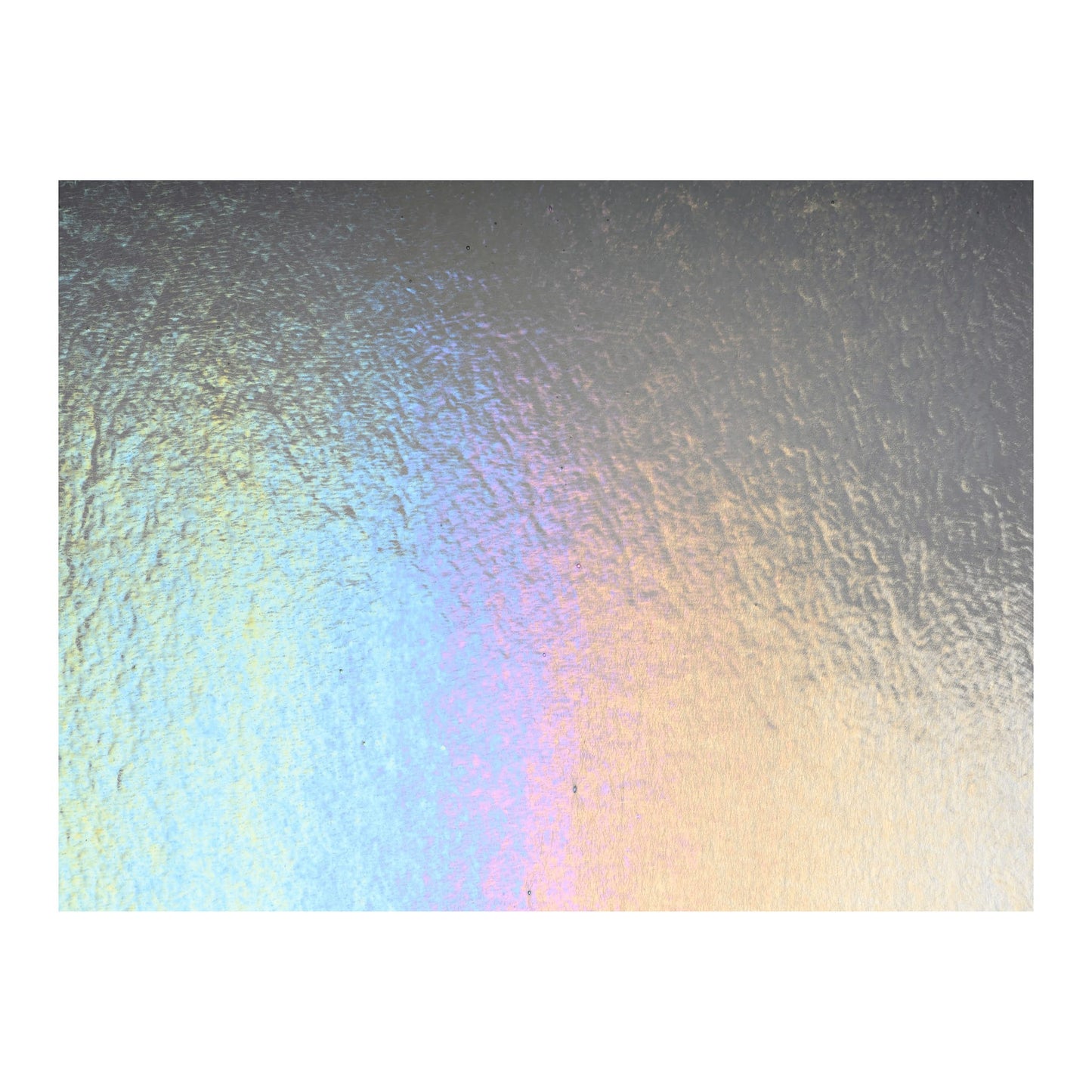 Bullseye COE90 Fusing Glass 001229 Pewter, Iridescent, Rainbow Handy Sheet
