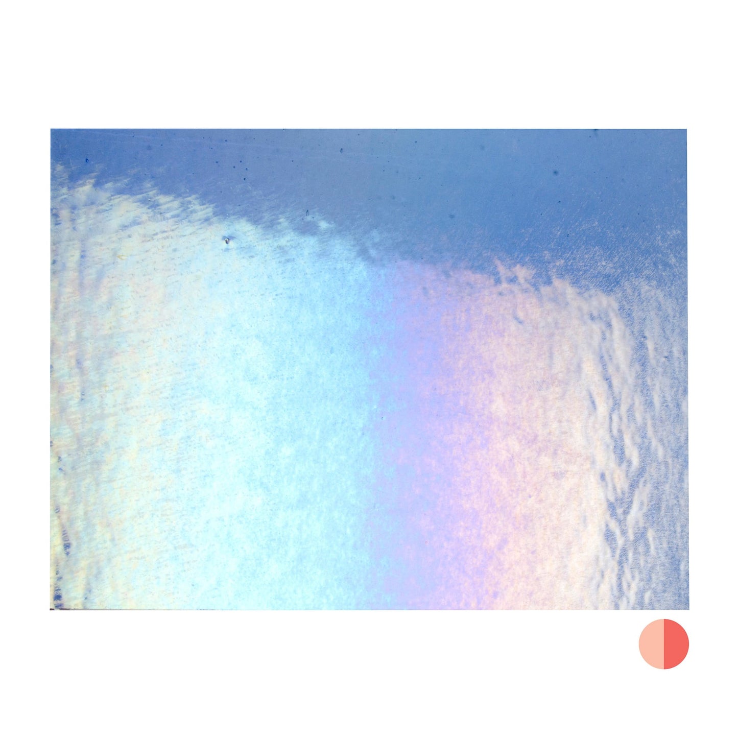 Bullseye COE90 Fusing Glass 001234 Violet, Iridescent, Rainbow Half Sheet