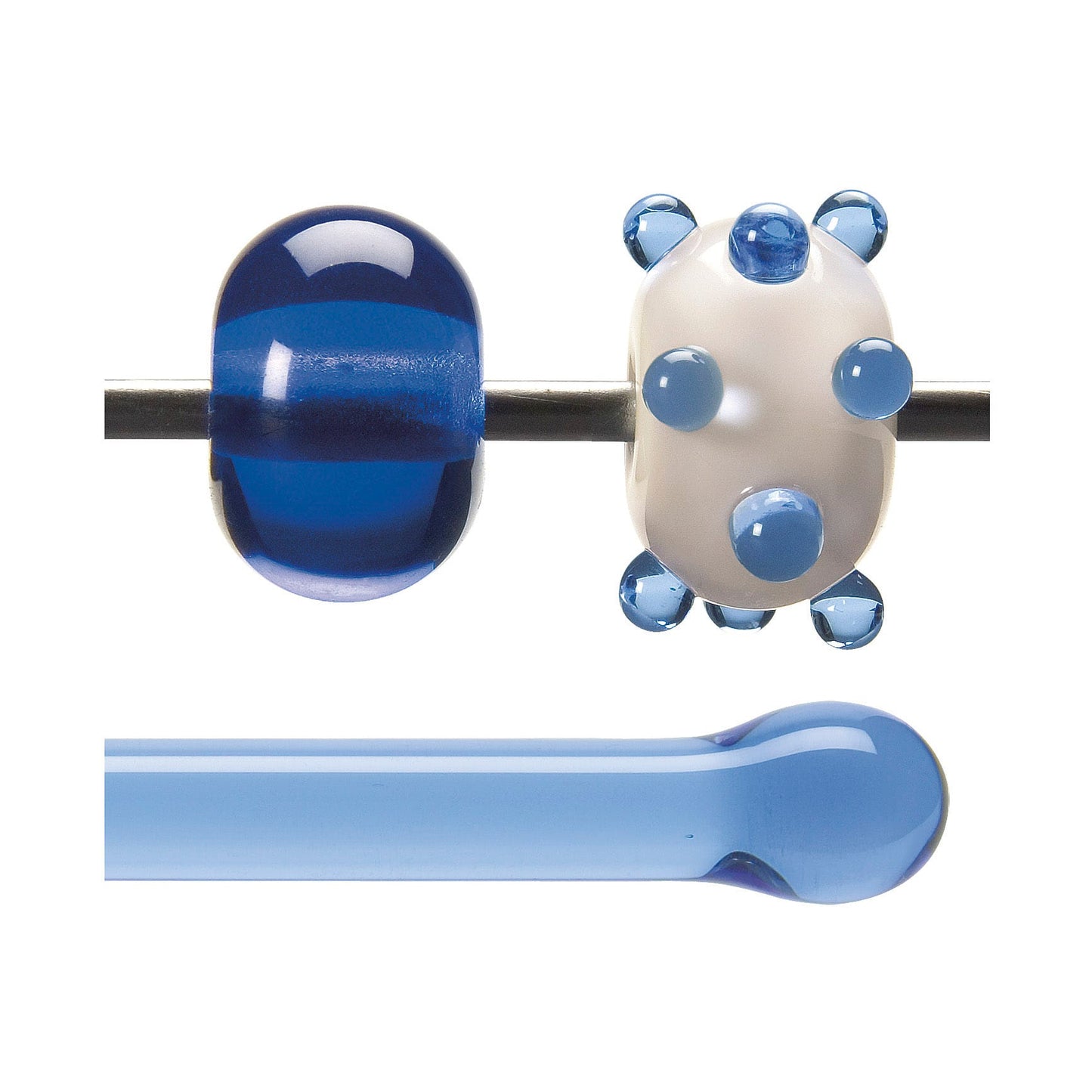 Bullseye COE90 Fusing Glass 001414 Light Sky Blue Rod