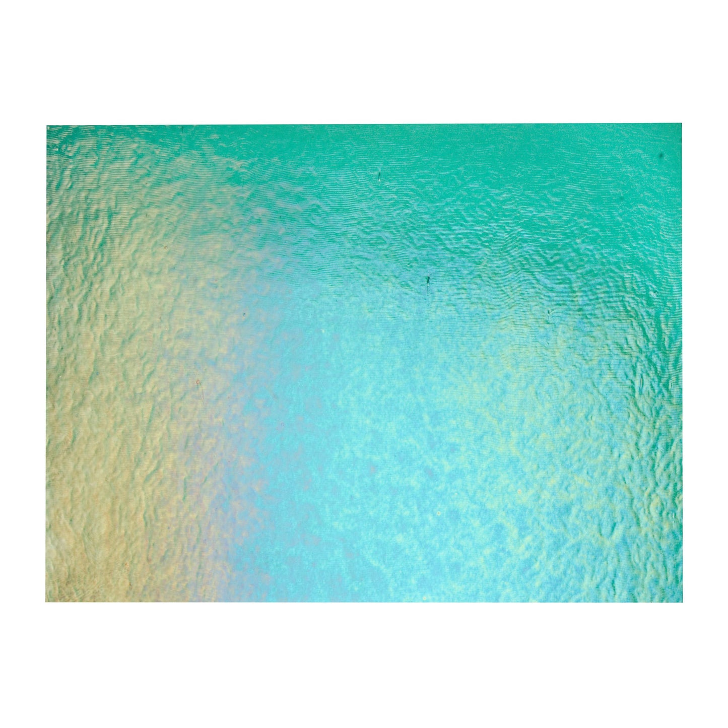 Bullseye COE90 Fusing Glass 001417 Emerald Green, Iridescent, Rainbow Full Sheet