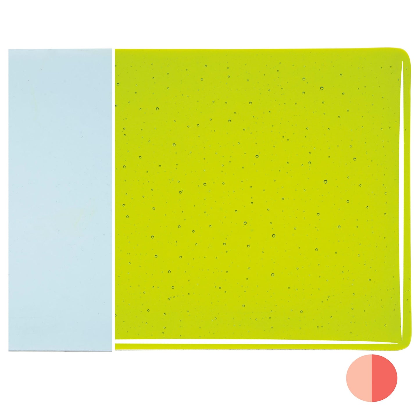 Bullseye COE90 Fusing Glass 001422 Lemon Lime Green Half Sheet
