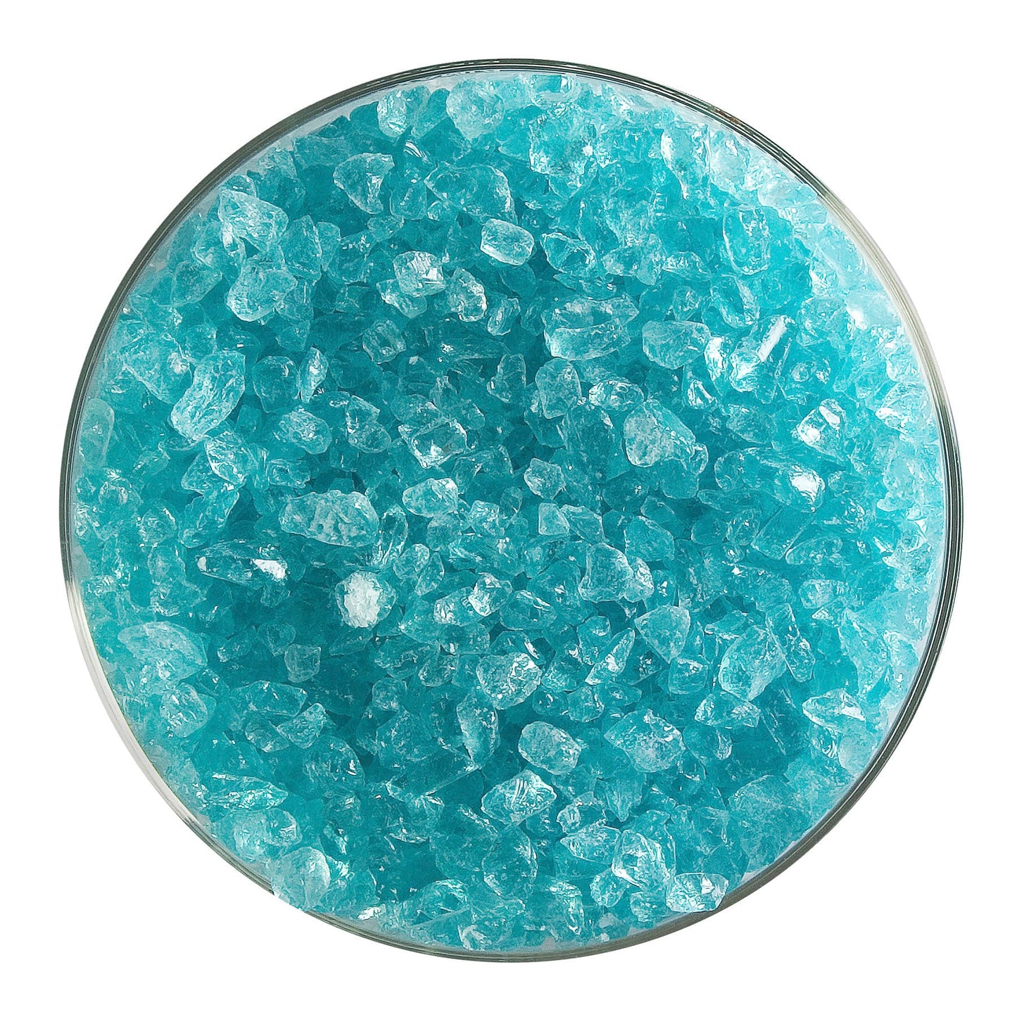 Bullseye COE90 Fusing Glass 001808 Aqua Blue Frit