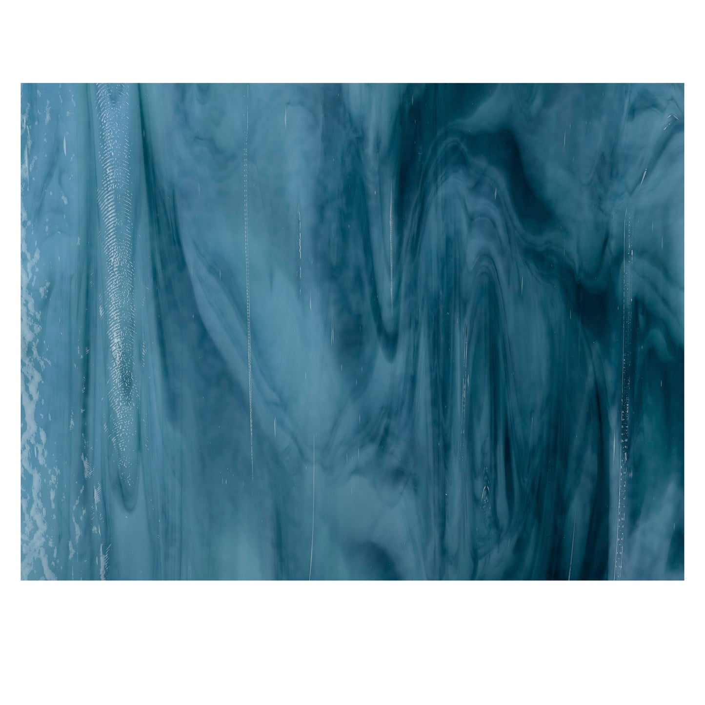 Bullseye COE90 Fusing Glass 002108 Powder Blue Opalescent, Marine Blue Full Sheet