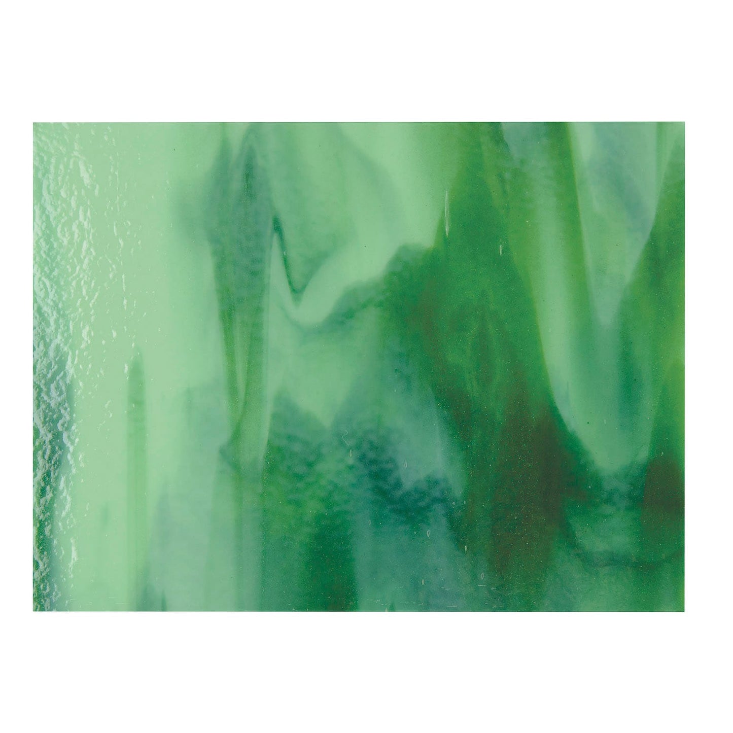 Bullseye COE90 Fusing Glass 002112 Mint Opalescent, Deep Forest Green Half Sheet