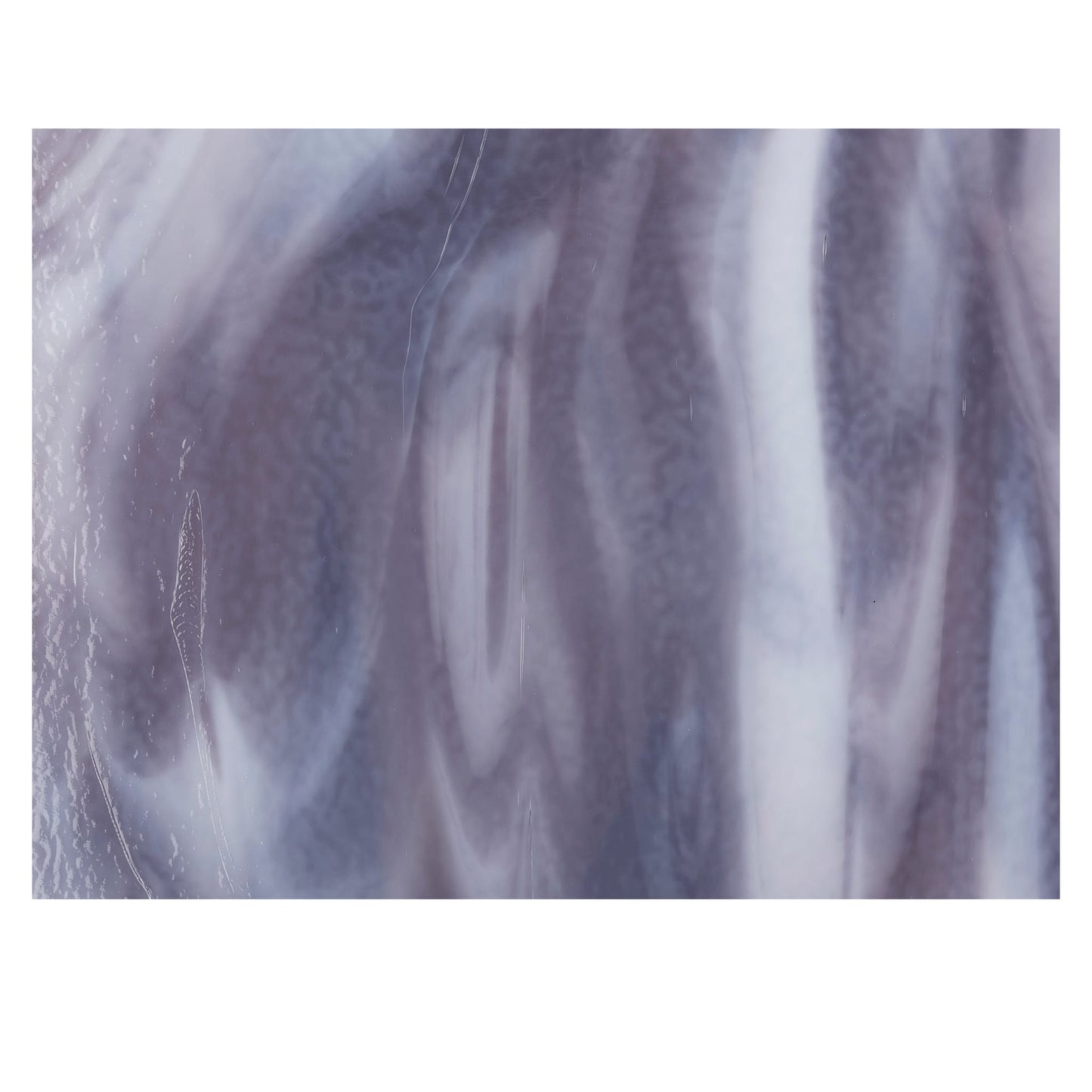 Bullseye COE90 Fusing Glass 002304 White Opalescent, Lavender Blue Opalescent Handy Sheet