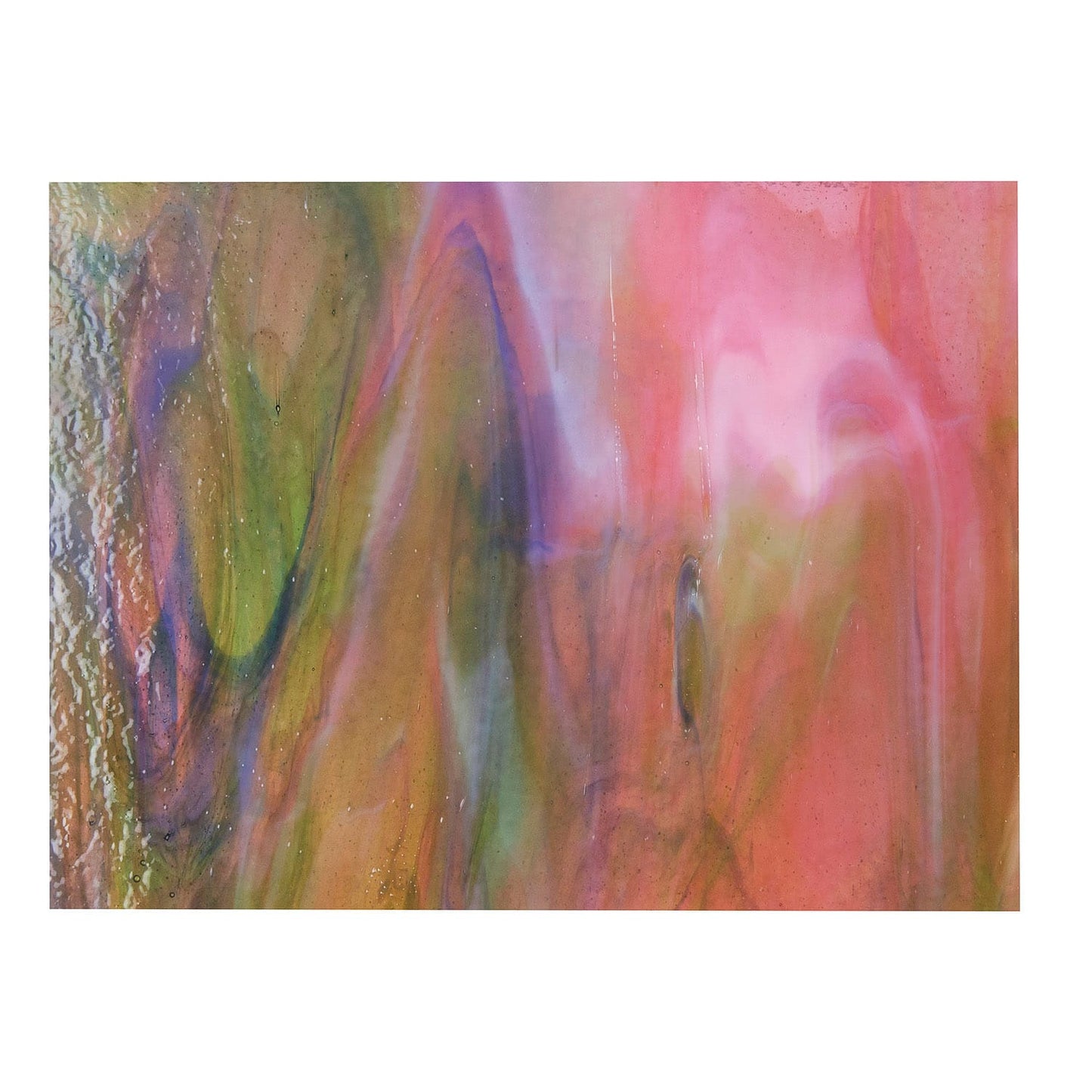 Bullseye COE90 Fusing Glass 003026 Cranberry Pink, Royal Blue, Spring Green, White Handy Sheet