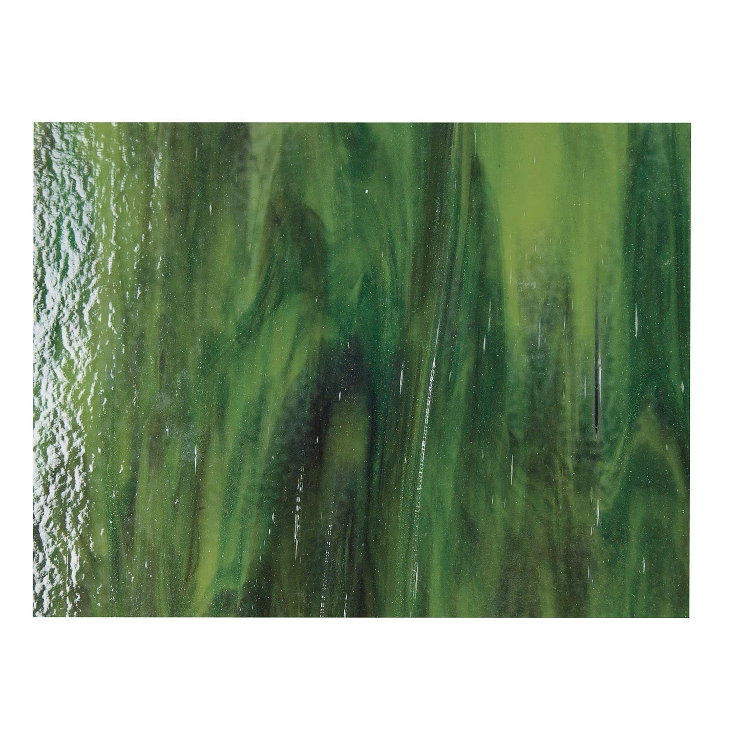 Bullseye COE90 Fusing Glass 003212 Olive Green Opalescent, Forest Green, Deep Brown Handy Sheet