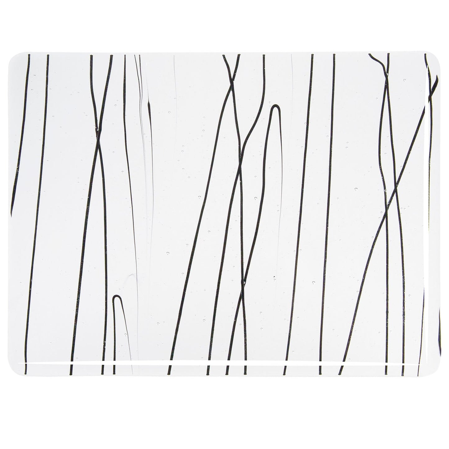 Bullseye COE90 Fusing Glass 004100 Black Streamers Half Sheet