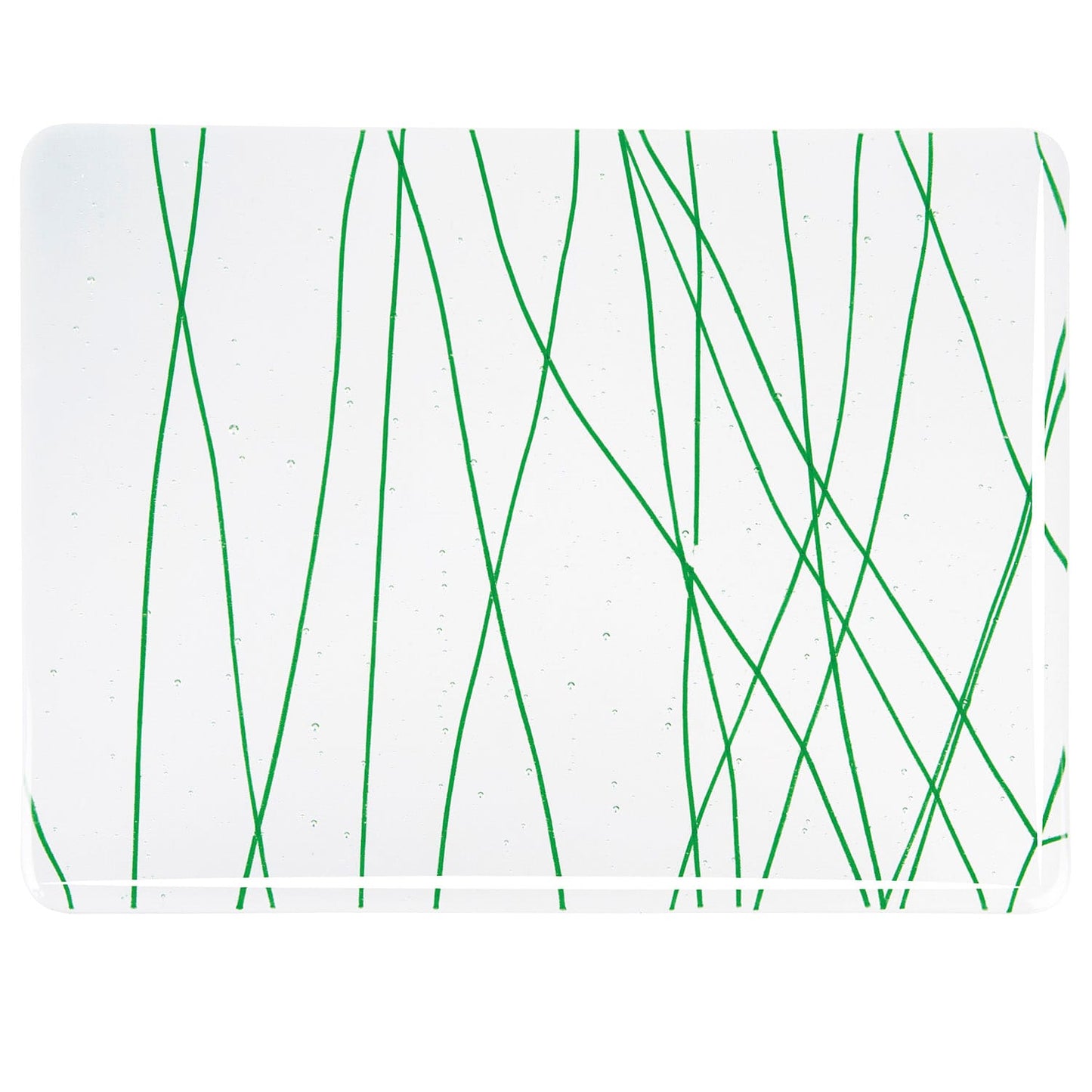 Bullseye COE90 Fusing Glass 004152 Forest Green Streamers Handy Sheet