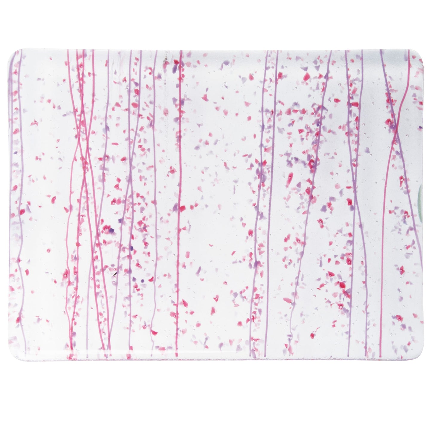 Bullseye COE90 Fusing Glass 004234 Cranberry & Purple Frit, Cranberry & Purple Streamers Full Sheet