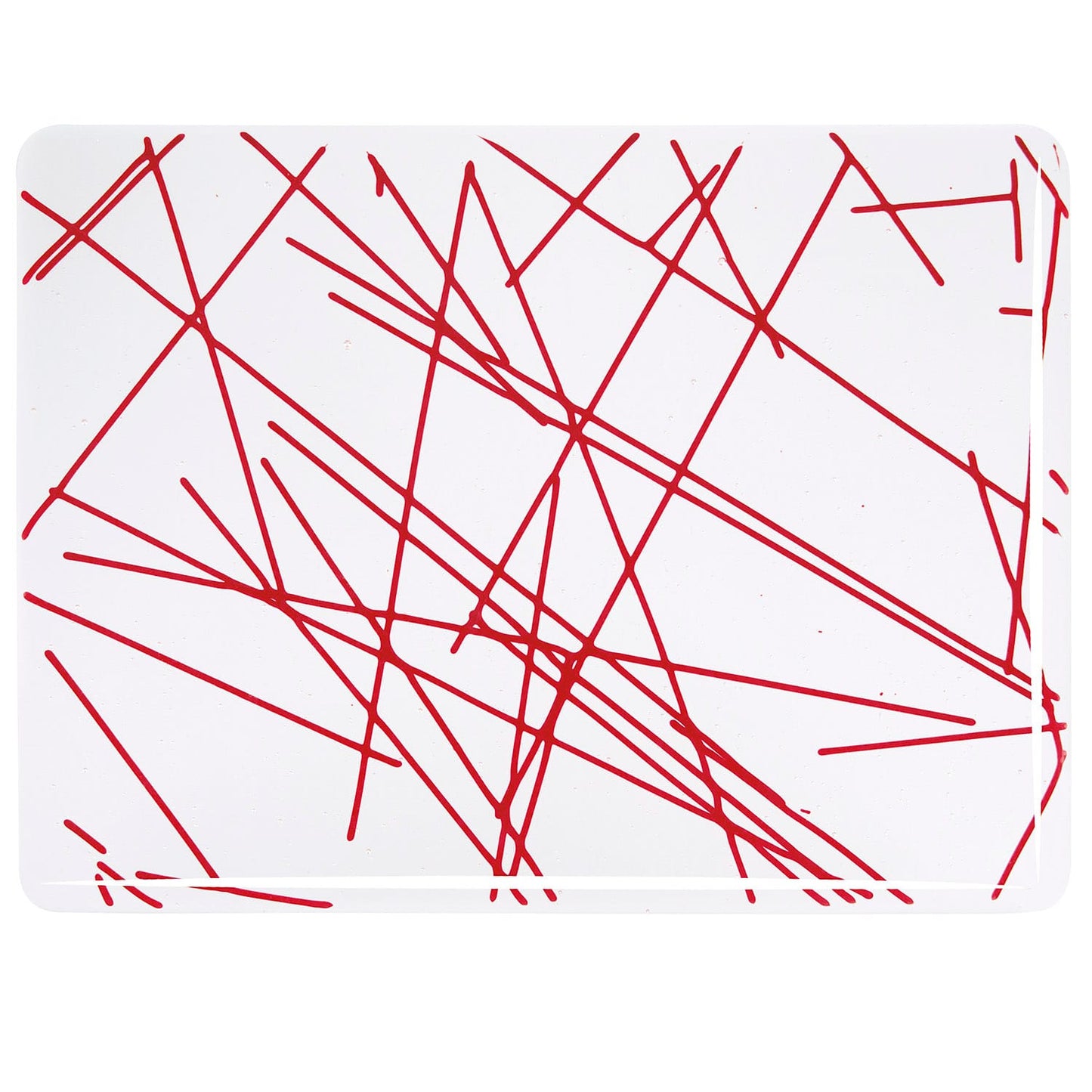 Bullseye COE90 Fusing Glass 004424 Red Chopstix Half Sheet