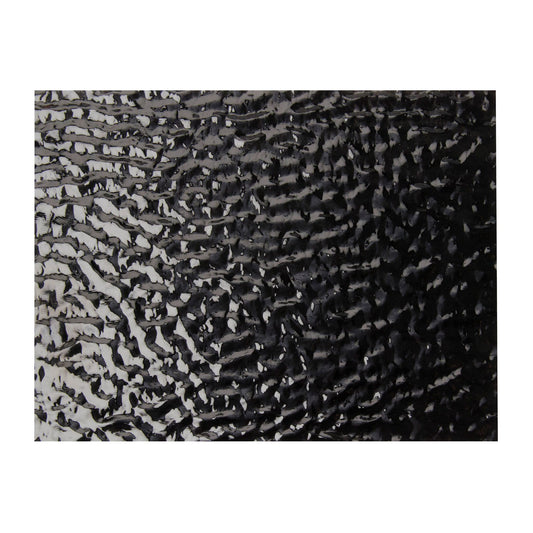 Bullseye COE90 Fusing Glass 000100 Black, Soft Ripple Half Sheet