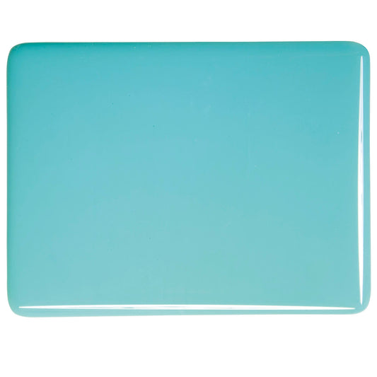 Bullseye COE90 Fusing Glass 000116 Turquoise Blue Half Sheet