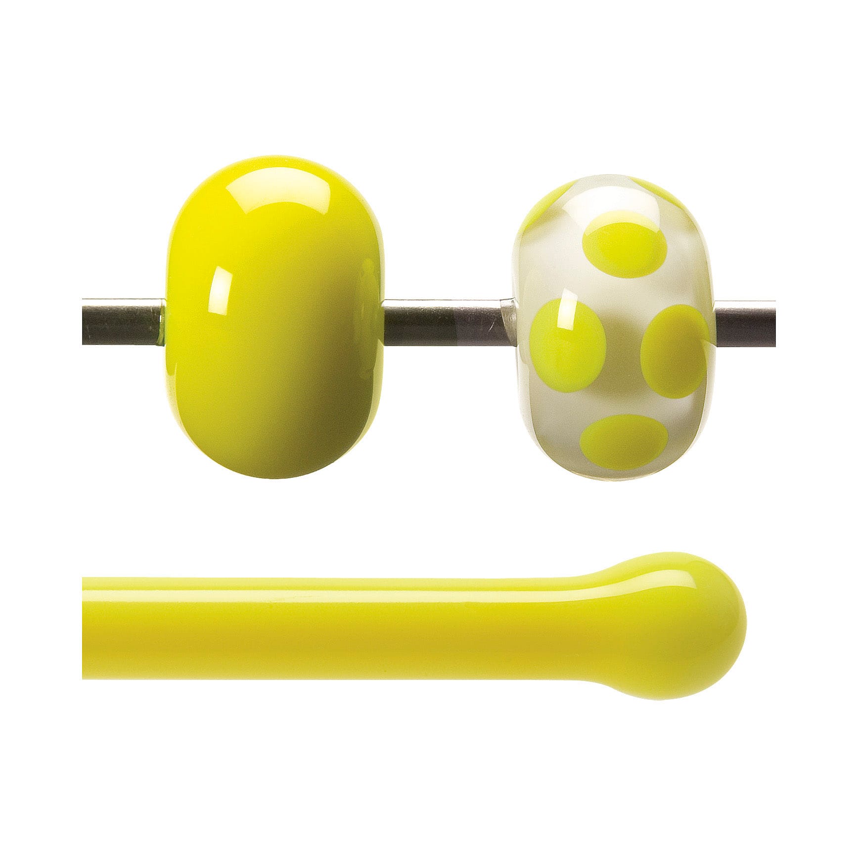 Bullseye COE90 Fusing Glass 000120 Canary Yellow Rod