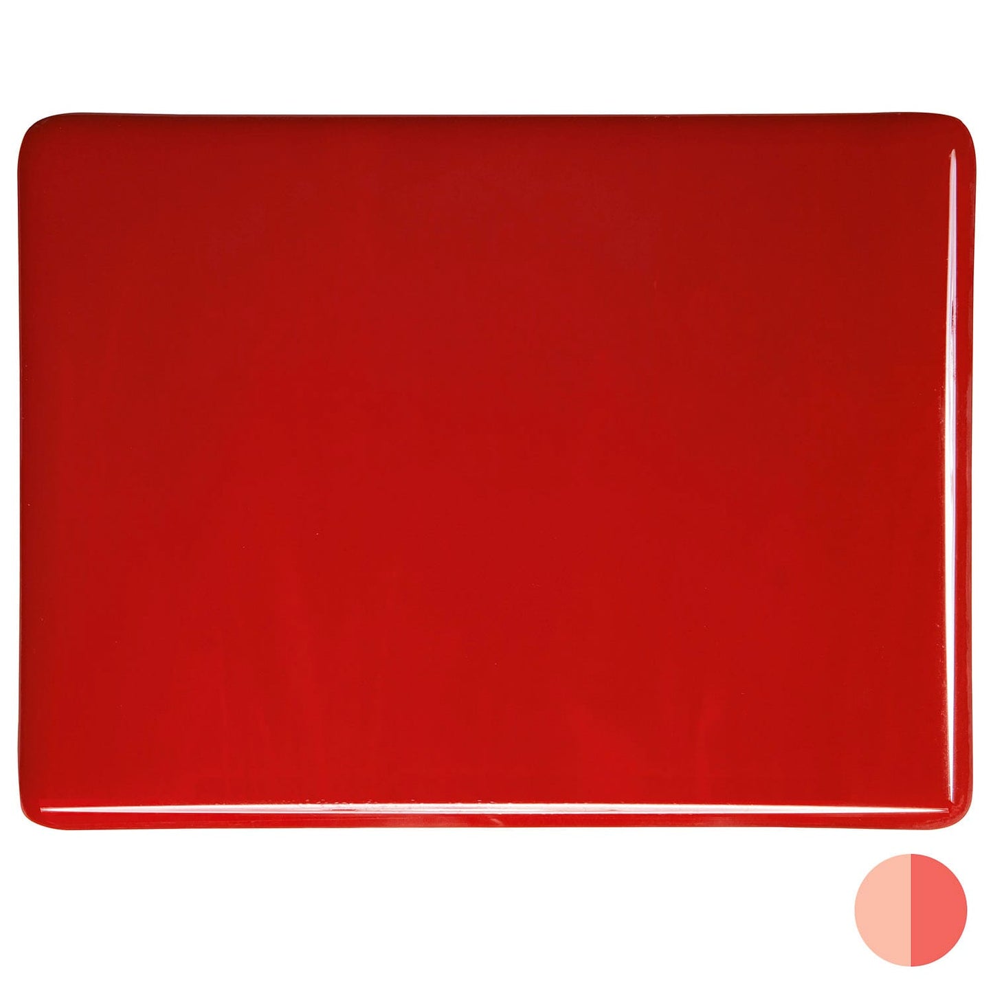 Bullseye COE90 Fusing Glass 000124 Red Handy Sheet