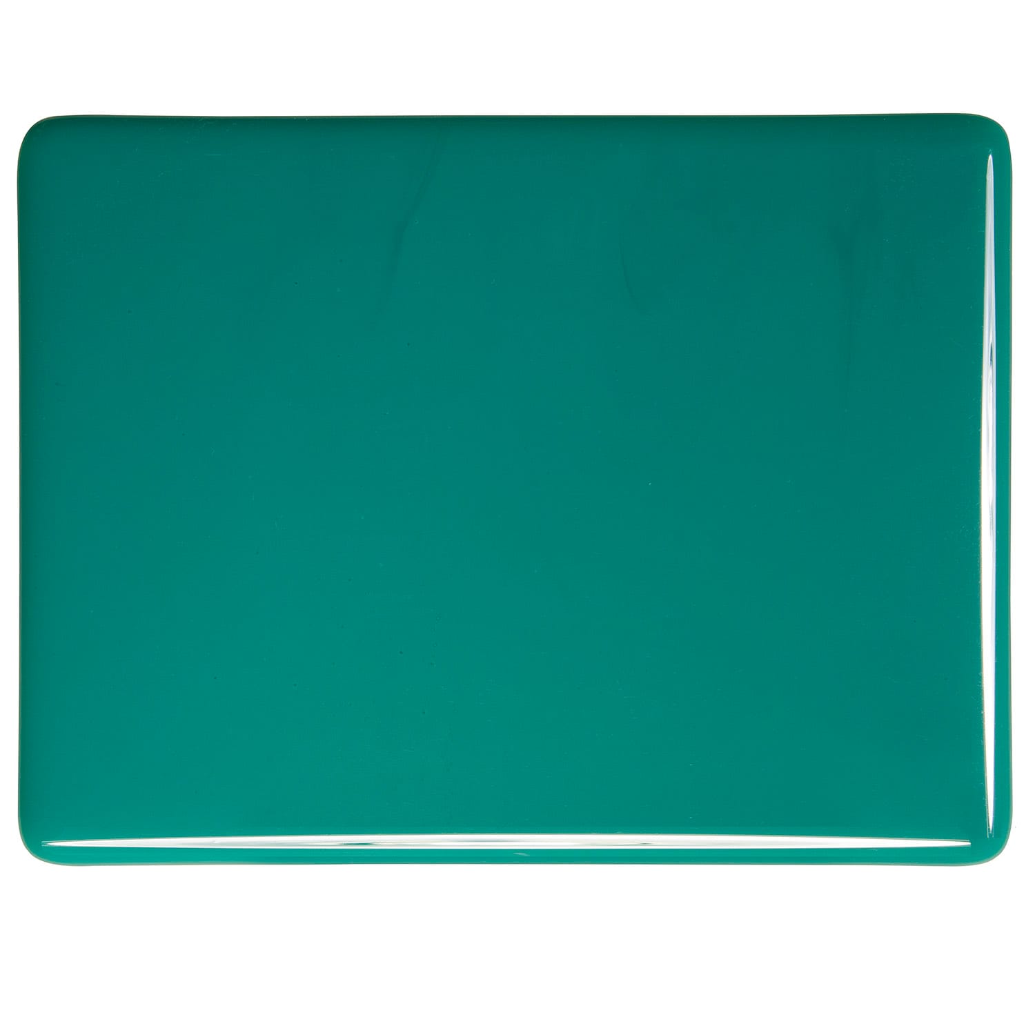 Bullseye COE90 Fusing Glass 000144 Teal Green Half Sheet