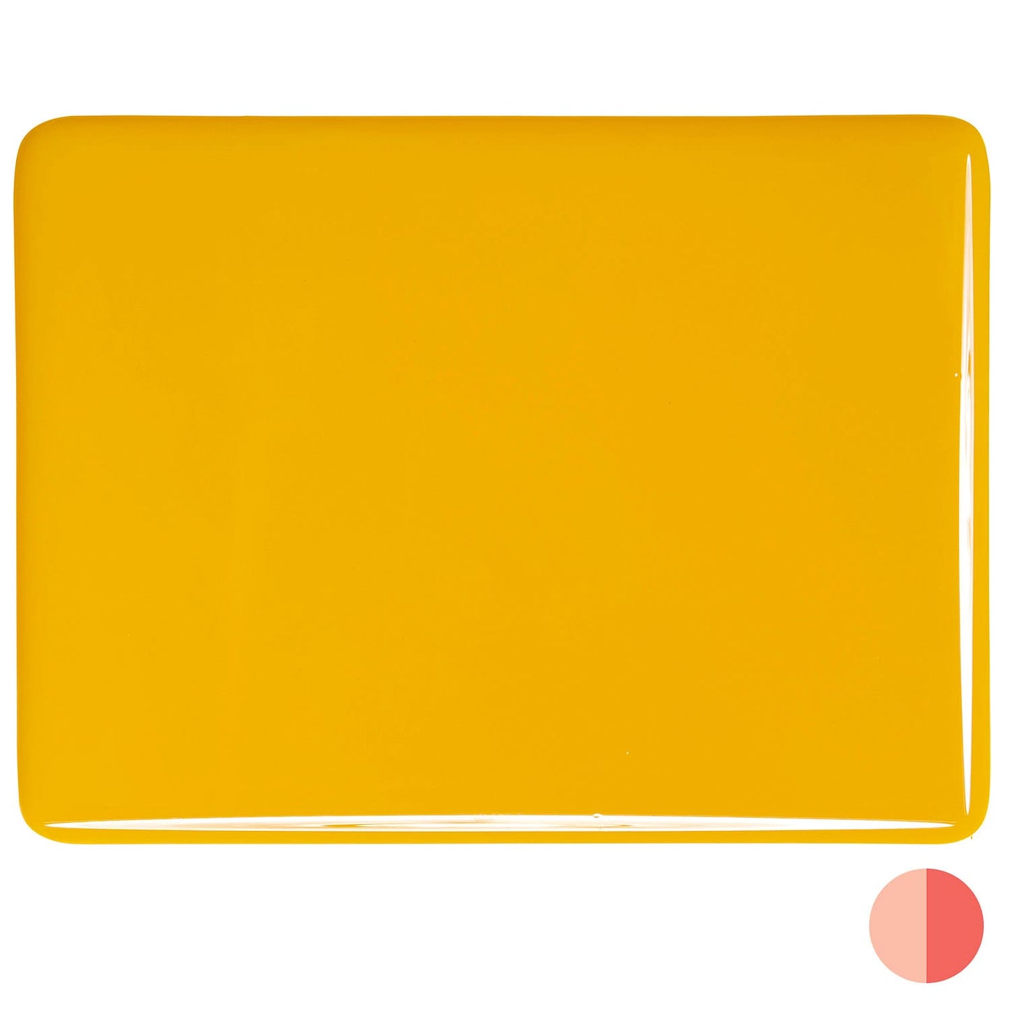 Bullseye COE90 Fusing Glass 000220 Sunflower Yellow Half Sheet