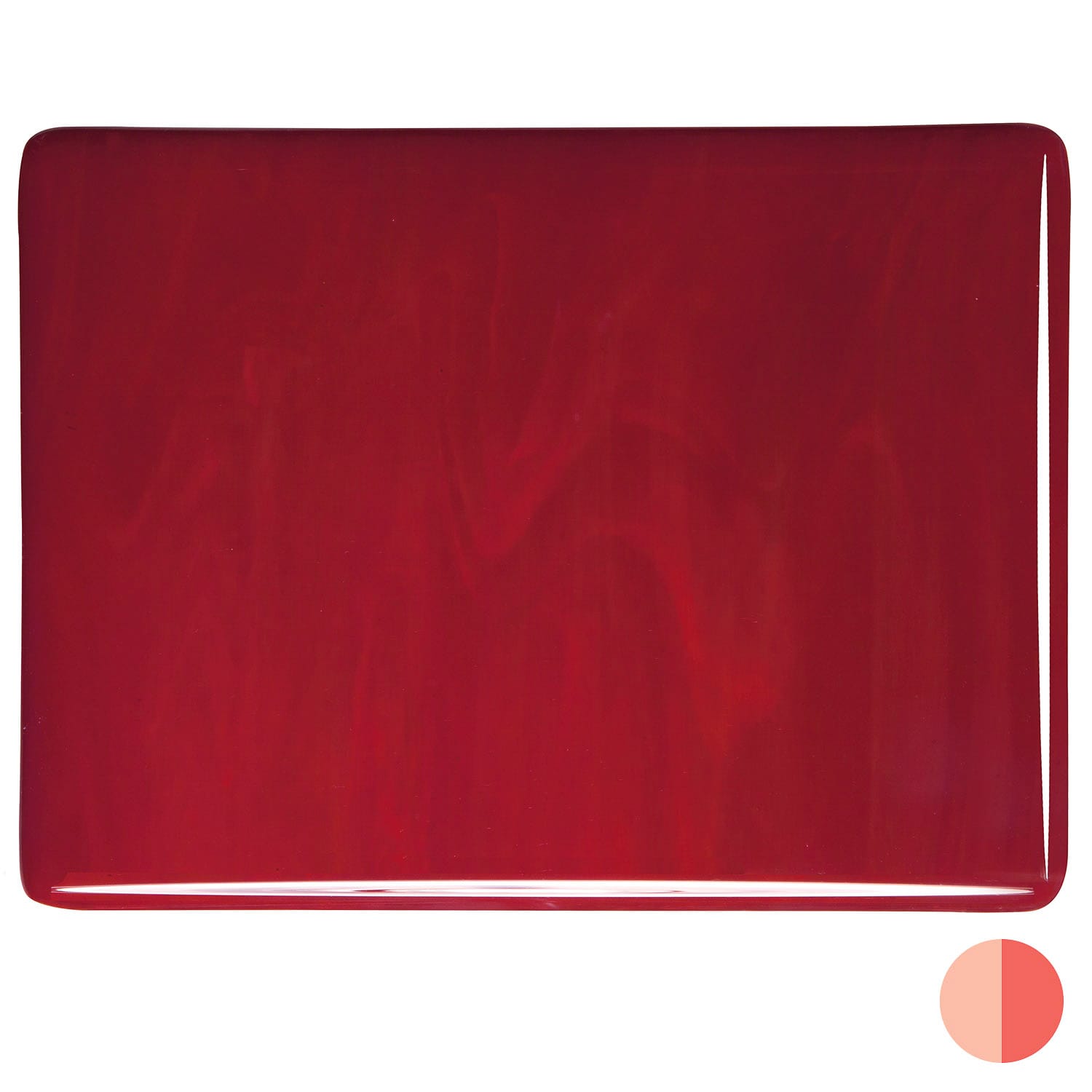 Bullseye COE90 Fusing Glass 000224 Deep Red Handy Sheet