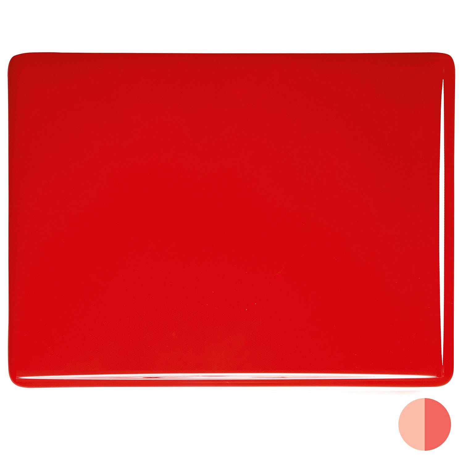 Bullseye COE90 Fusing Glass 000225 Pimento Red Handy Sheet