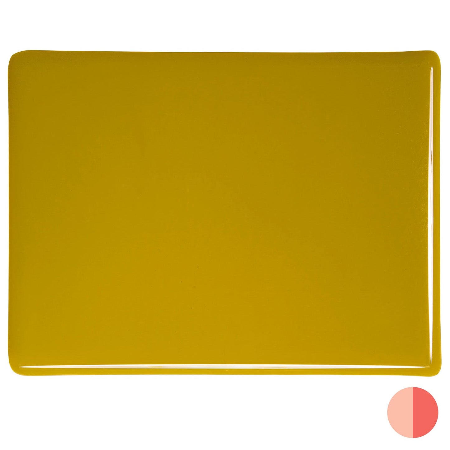 Bullseye COE90 Fusing Glass 000227 Golden Green Half Sheet