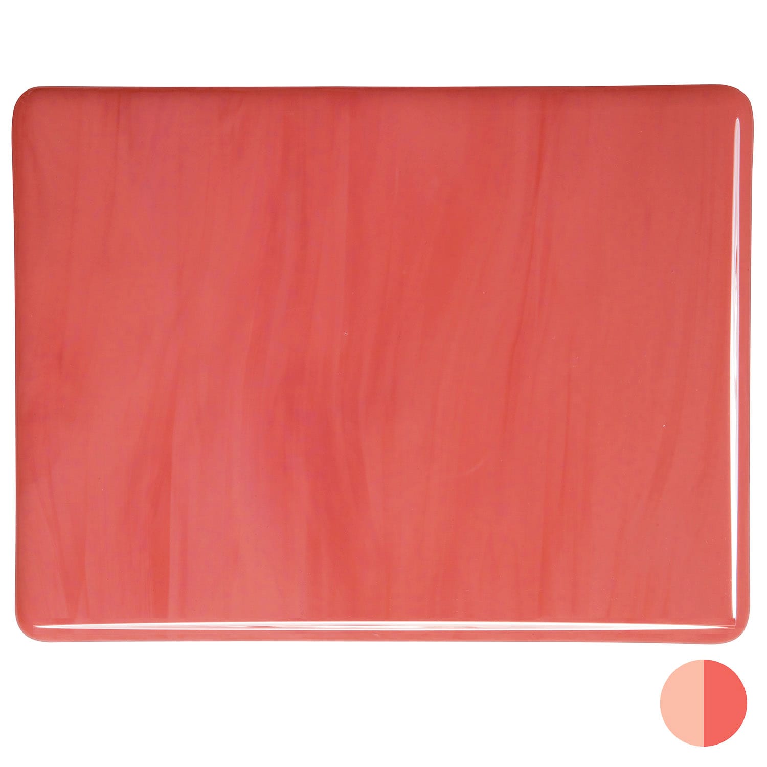 Bullseye COE90 Fusing Glass 000305 Salmon Pink Half Sheet