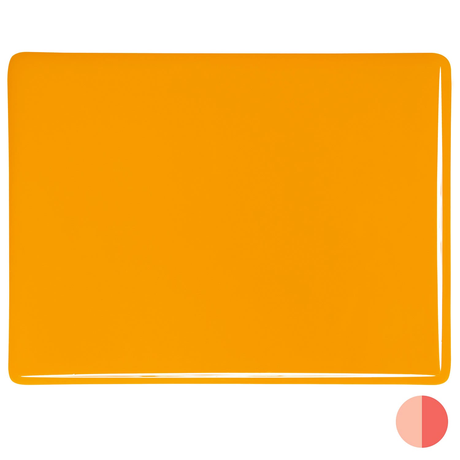 Bullseye COE90 Fusing Glass 000320 Marigold Yellow Full Sheet