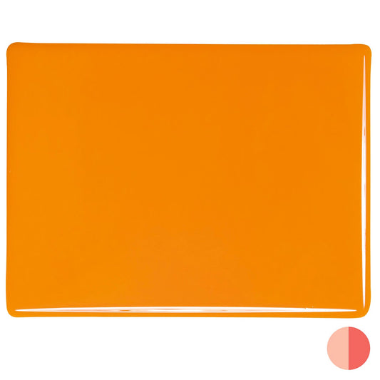 Bullseye COE90 Fusing Glass 000321 Pumpkin Orange Handy Sheet
