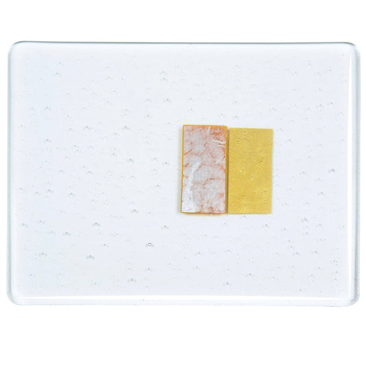 Bullseye COE90 Fusing Glass 001015 Clear, Silver to Gold Full Sheet