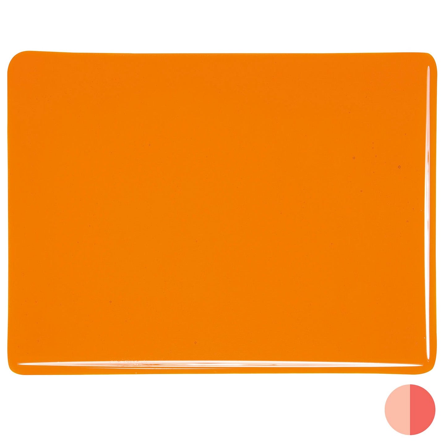 Bullseye COE90 Fusing Glass 001025 Light Orange Half Sheet
