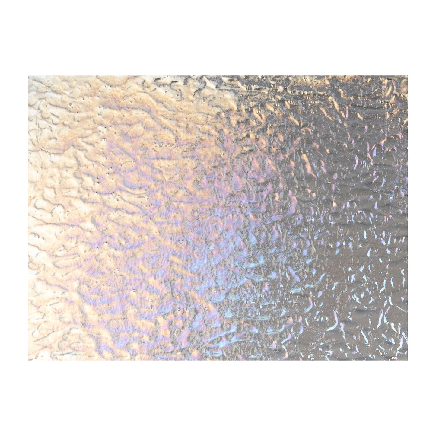 Bullseye COE90 Fusing Glass 001101 Clear, Granite, Iridescent, Rainbow Half Sheet