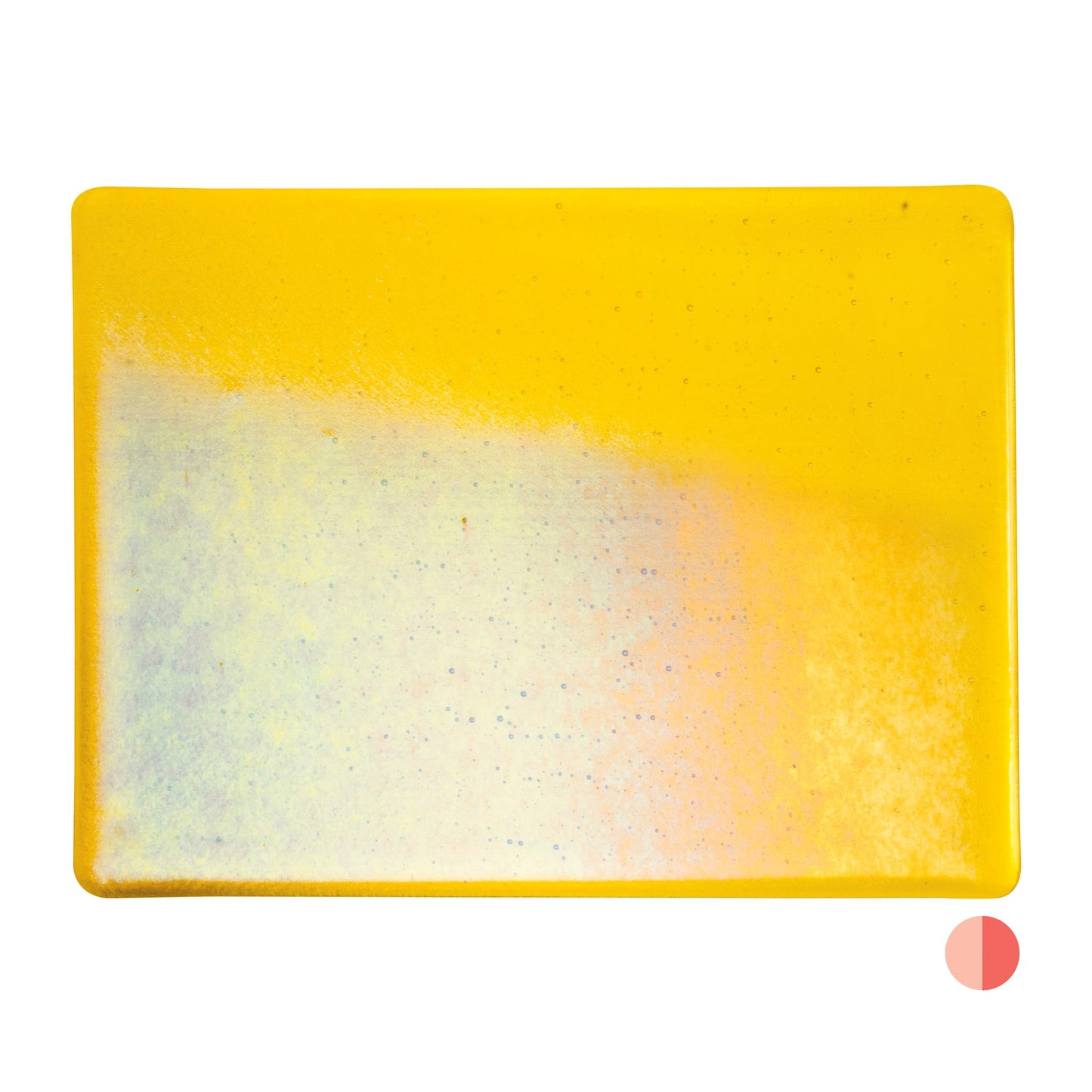 Bullseye COE90 Fusing Glass 001120 Yellow, Iridescent, Rainbow Half Sheet