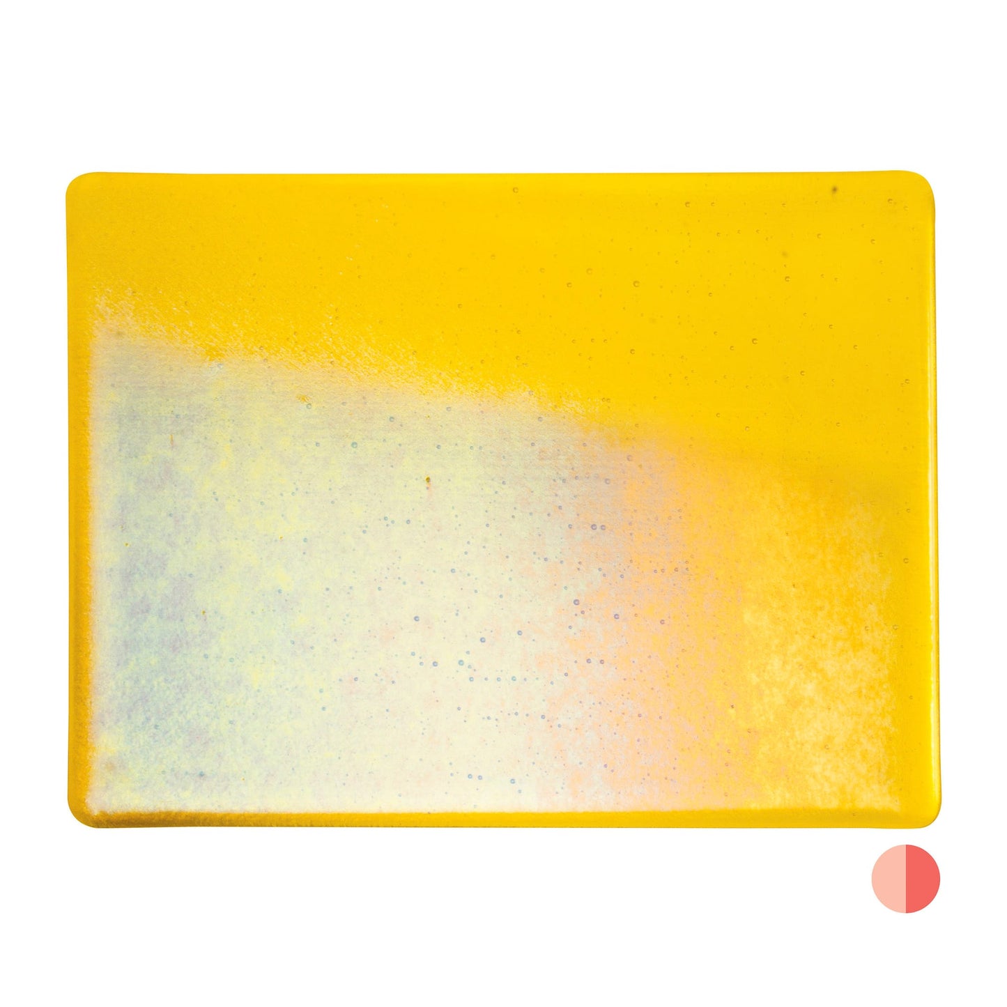 Bullseye COE90 Fusing Glass 001120 Yellow, Iridescent, Rainbow Half Sheet