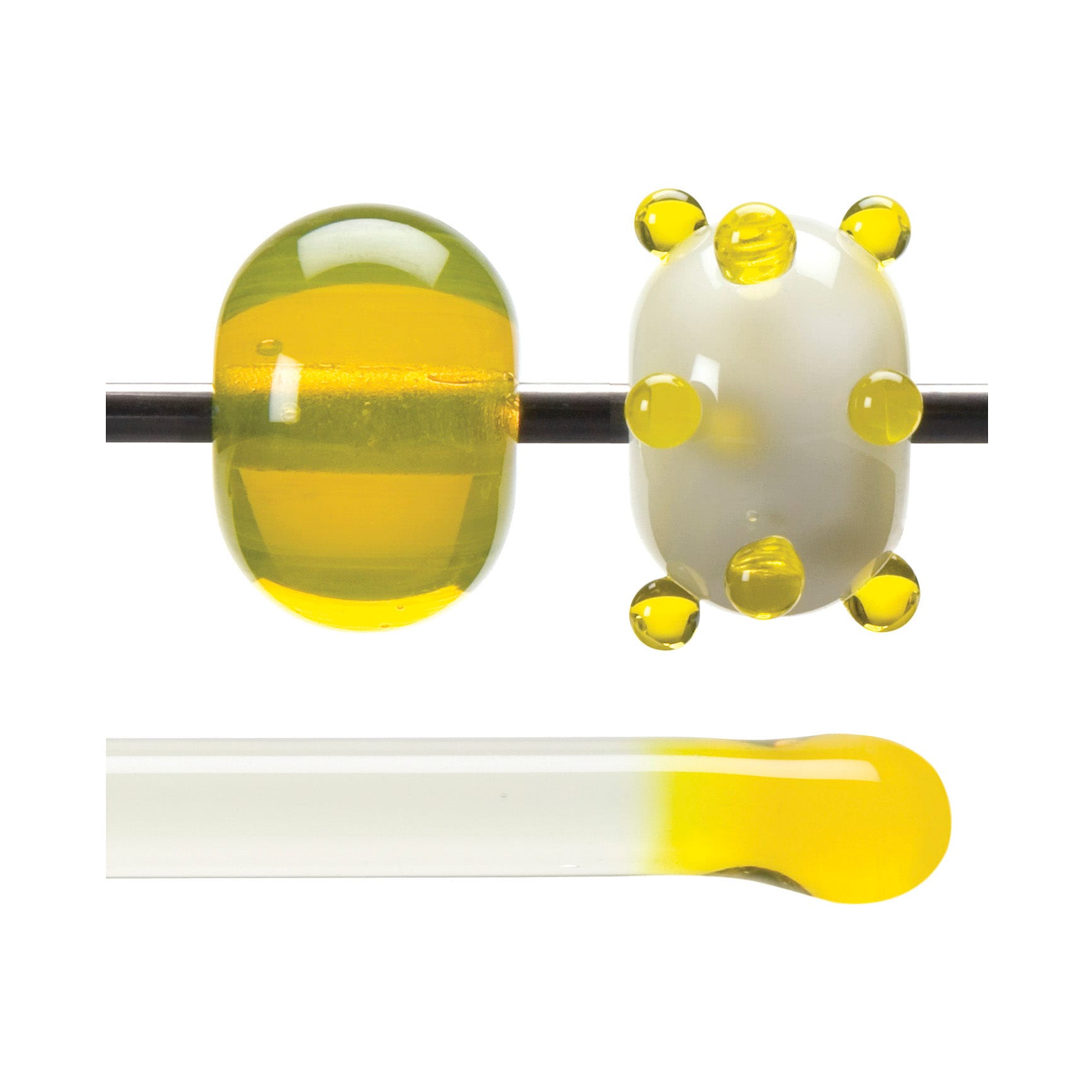 Bullseye COE90 Fusing Glass 001120 Yellow Rod
