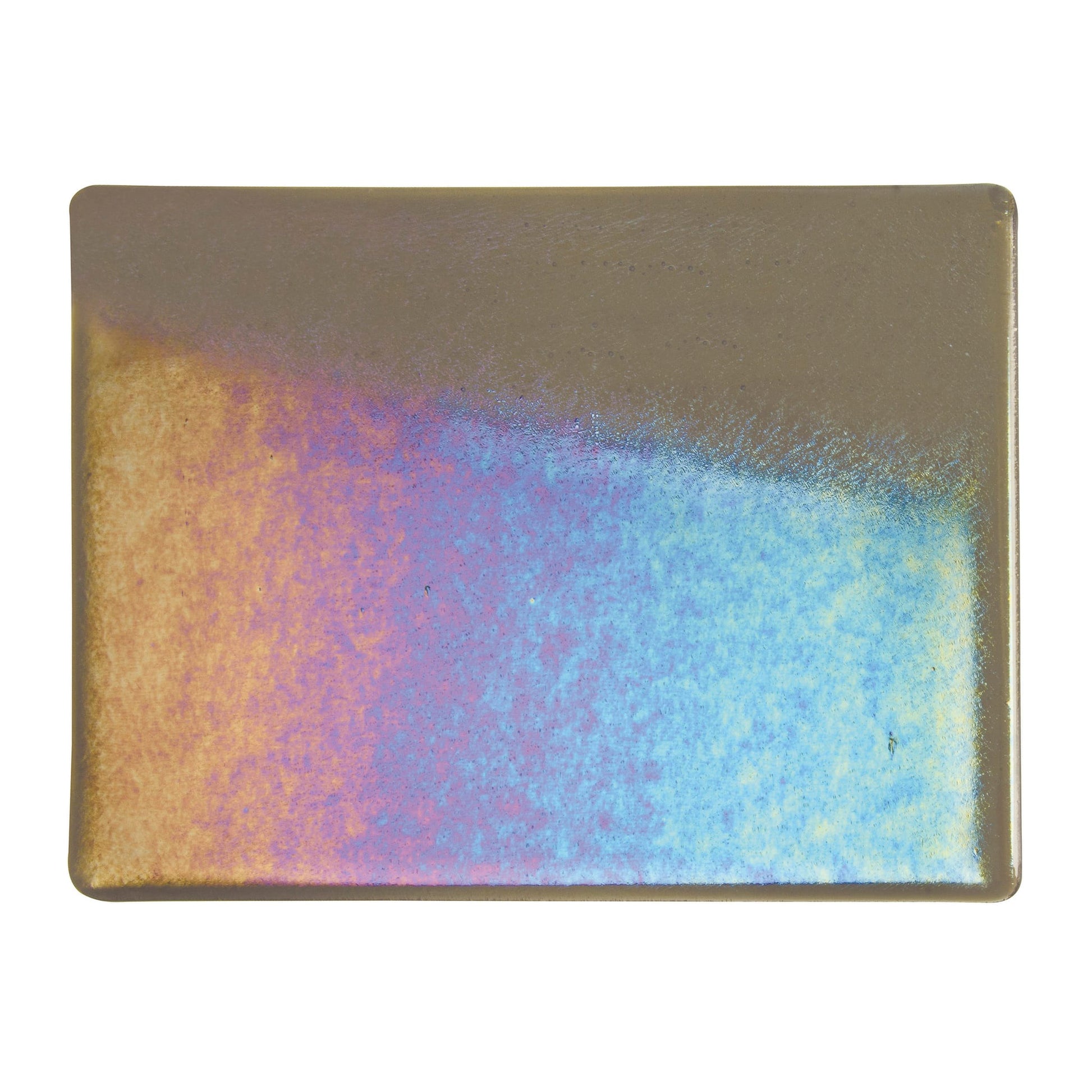 Bullseye COE90 Fusing Glass 001129 Charcoal Gray, Iridescent, Rainbow Full Sheet