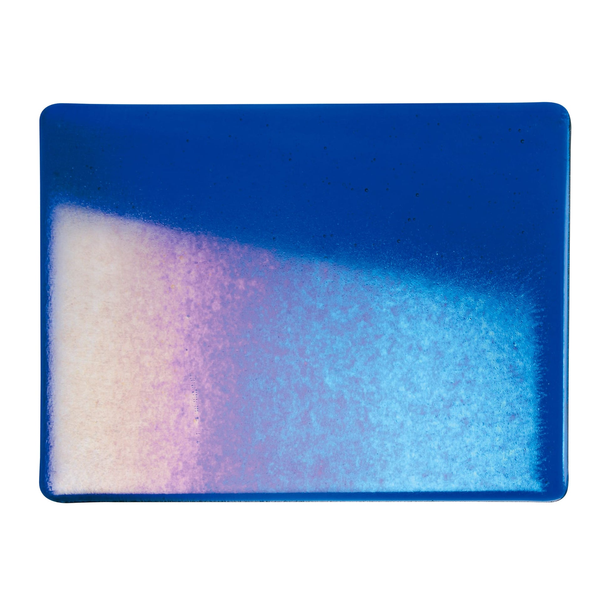 Bullseye COE90 Fusing Glass 001164 Caribbean Blue, Iridescent, Rainbow Half Sheet