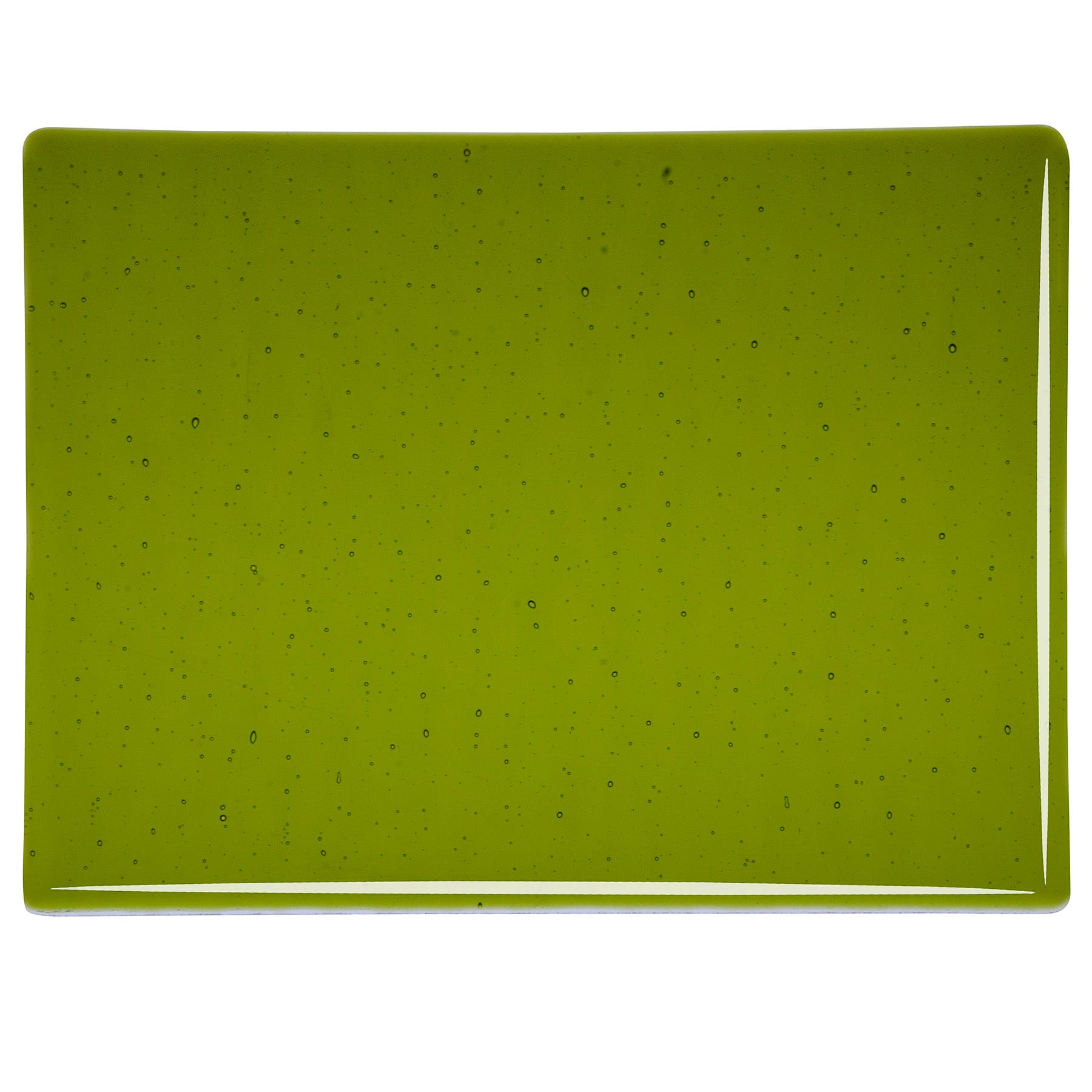 Bullseye COE90 Fusing Glass 001226 Lily Pad Green Half Sheet