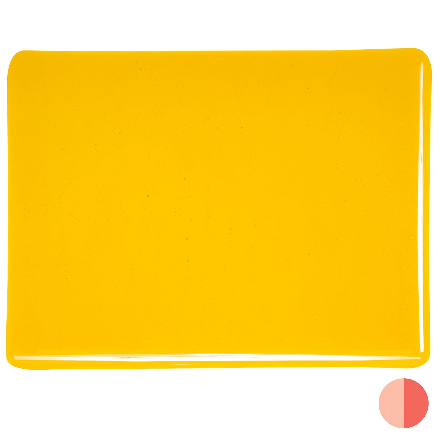 Bullseye COE90 Fusing Glass 001320 Marigold Yellow Half Sheet