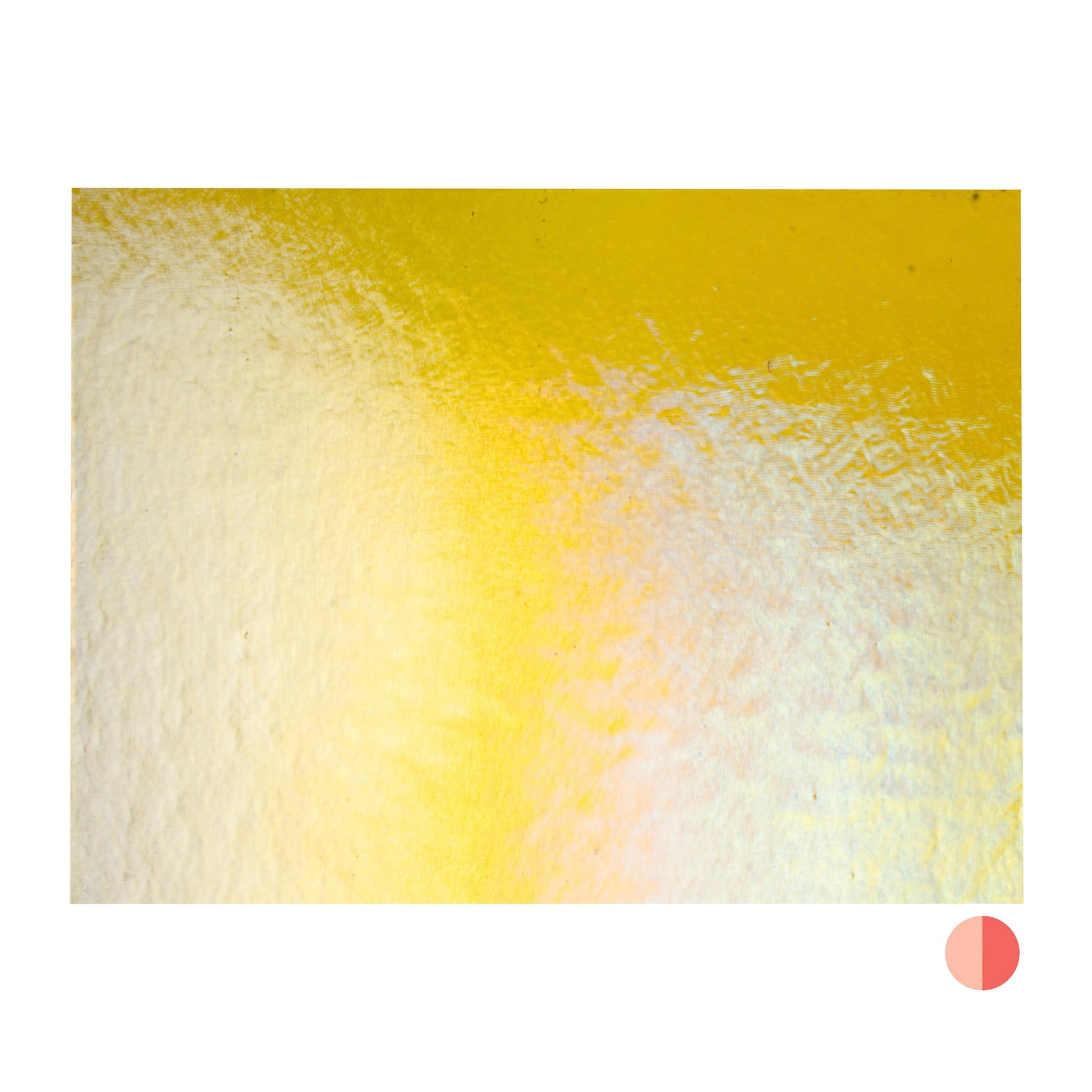 Bullseye COE90 Fusing Glass 001320 Marigold Yellow, Iridescent, Rainbow Handy Sheet