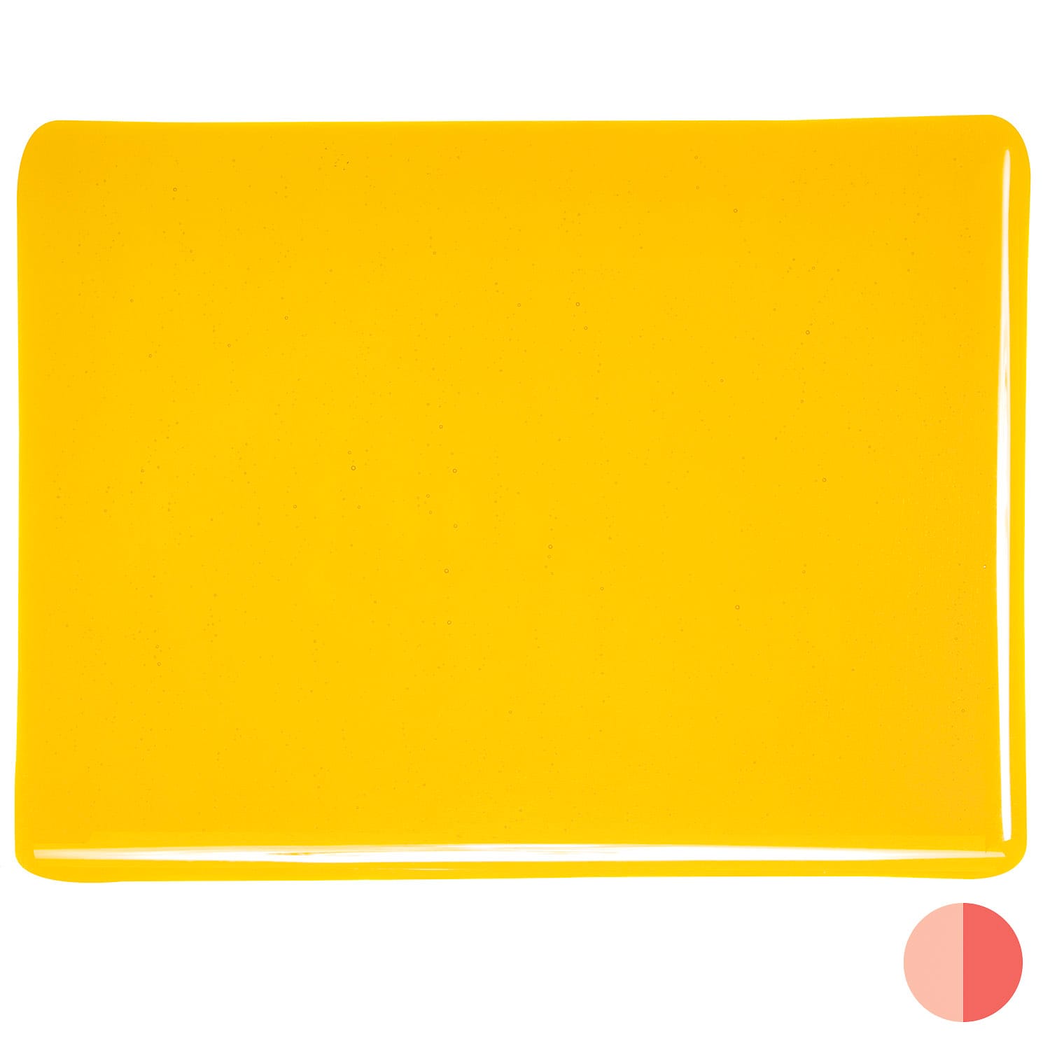 Bullseye COE90 Fusing Glass 001320 Marigold Yellow Half Sheet